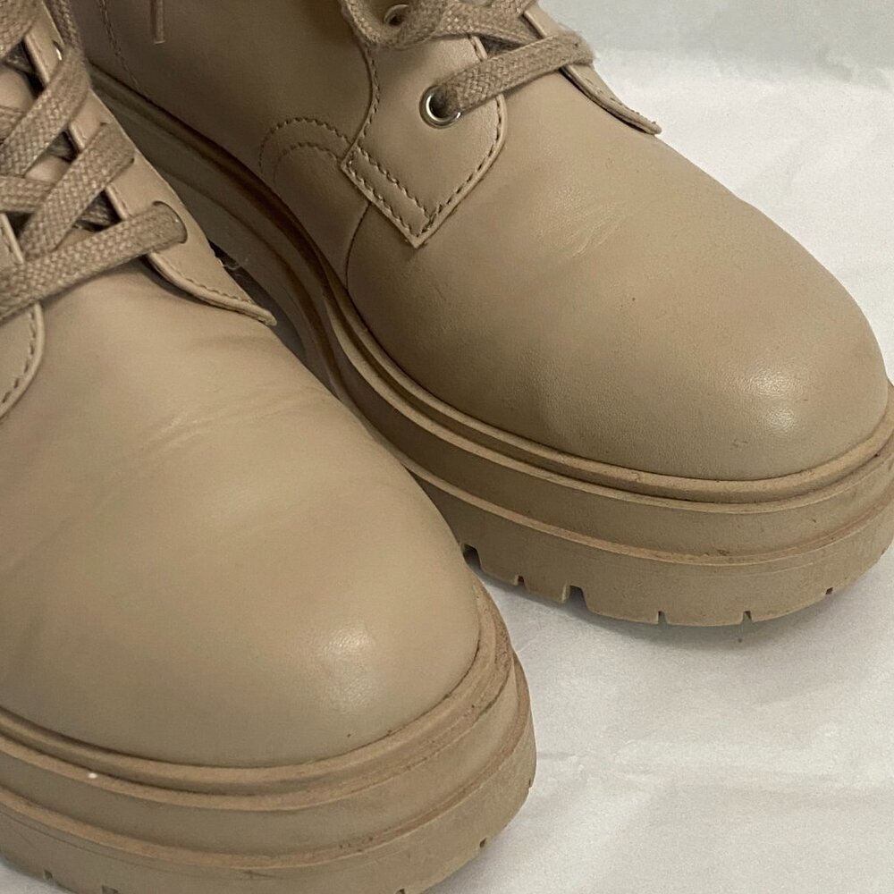 💛Limelight Women's Corie Combat Boots Blush Beige Lace Up - Picture 3 of 4